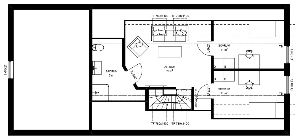 Planritning Villa Bäckbo — Plan 2